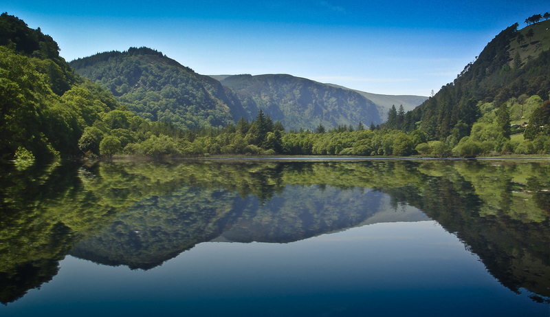 Glendalough's Lower Lake on the Wicklow Way