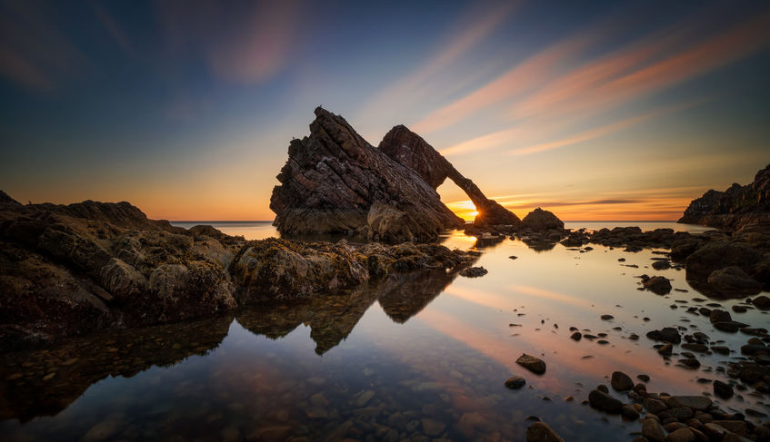Bow Fiddle Rock at Portknockie